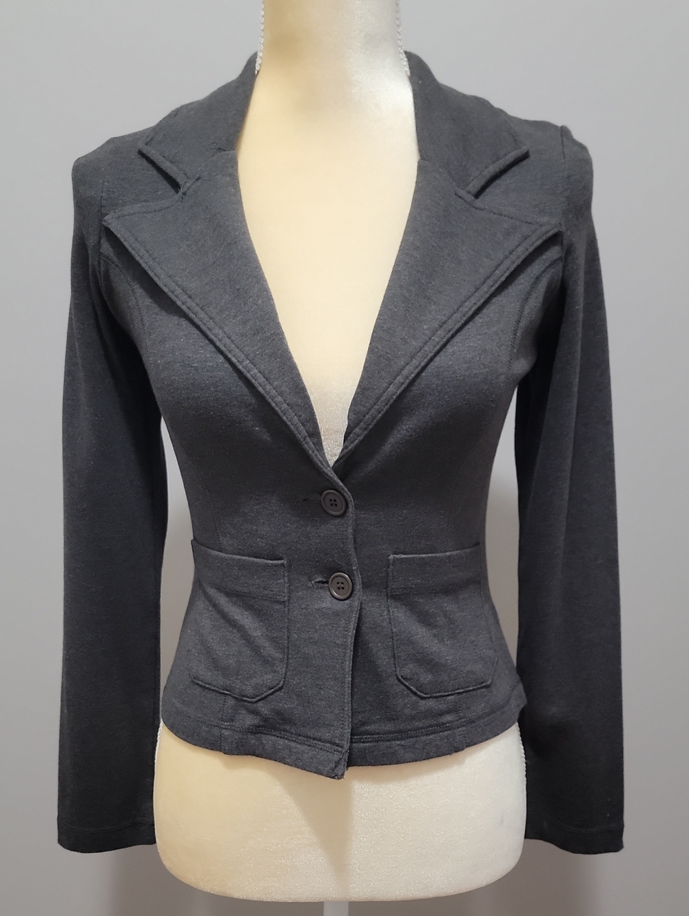 VTG 2007 One Step Up Tailored Blazer Jacket S Grey NWOT